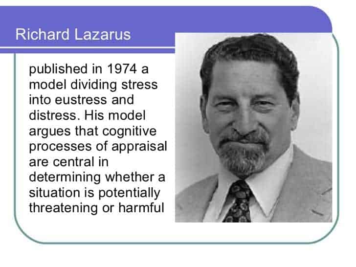 What are the 3 elements of Lazarus model of stress?